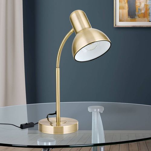 Lampe De Bureau Nemo, Flexible, Laiton Ancien