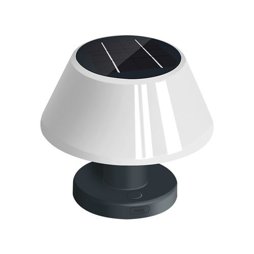 Lampe De Bureau Solaire Led D'extrieur  Intensit Variable, Solaire Et Rechargeable Par Usb Lampe De Bureau Solaire D'extrieur 2 En 1 Adapte Aux Tables, Jardins, Chambres De Camping