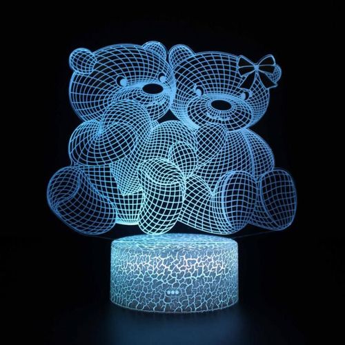 Lampe De Chevet En 3d Avec 7 Couleurs Changeantes, Design Princesse Moderne, Luminaire Dcoratif D'intrieur, Idal Pour Un Bureau Ou Un Lit D'enfant