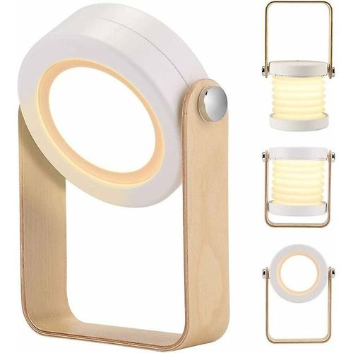 Lampe De Chevet Pliable, Portable,  Intensit Variable, Avec 3 Niveaux De Luminosit, Commande Tactile, Lumire Blanche Chaude, Veilleuse Pour Chambre D'enfant L