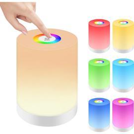 Lampe de chevet LED tactile à intensité variable avec 7 couleurs