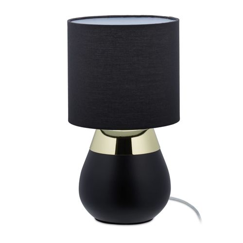 Lampe De Chevet Tactile De Couleur Noire