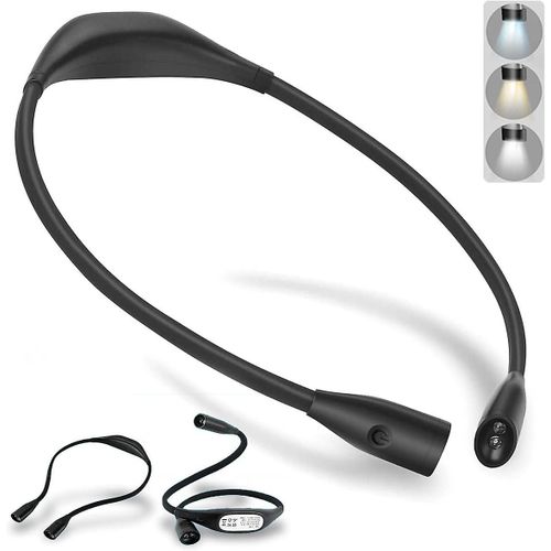 Lampe De Cou Rechargeable  4 Led Avec 3 Modes De Couleur Et Gradation Continue, Lampe De Lecture Pour Bricolage, Tricot, Rparation, Camping