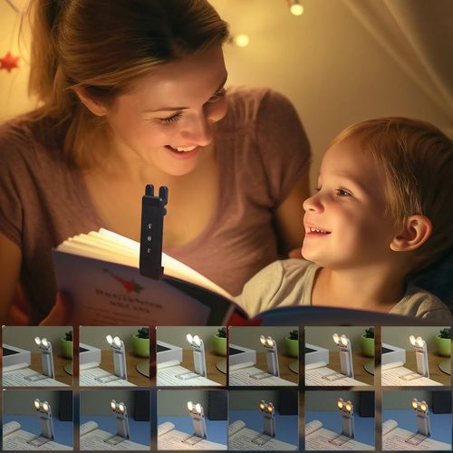 Lampe De Lecture,4 Couleurs Lampe De Lecture Rechargeable,6 Perles De Lampe Led  Haut Rendu Chromatique Liseuse Lampe Lecture,Tte Rotable 270 Lampe De Lecture Pour Lire Au Lit(Noir)