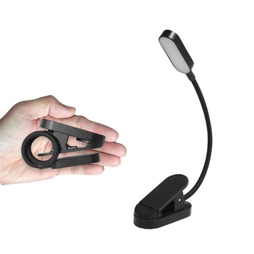 Lampe De Lecture,9 Led Liseuse Lampe Clip Usb Rechargeable, 360Cou Flexible, 3 Temprature De Couleur, Mini Veilleuse(Noir)