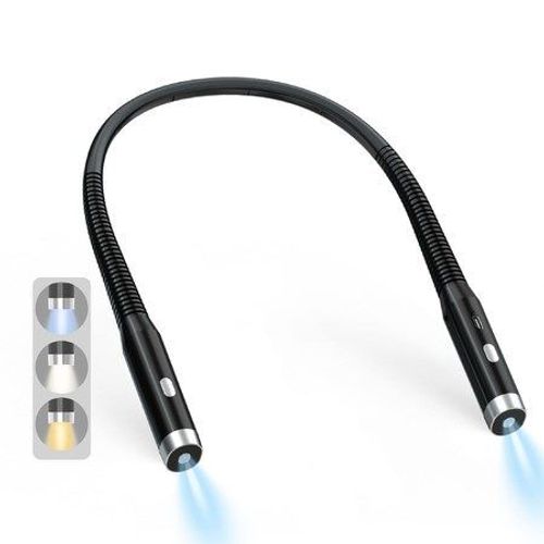 Lampe De Lecture  Led Pour Le Cou, Lampes De Lecture Pour Lire Au Lit, 3 Niveaux De Luminosit