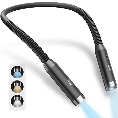 Lampe De Lecture Au Cou,Pliable,Longue Dure,Portable,Rechargeable Par Usb,clairage De Livre Led Flexible - Type Black