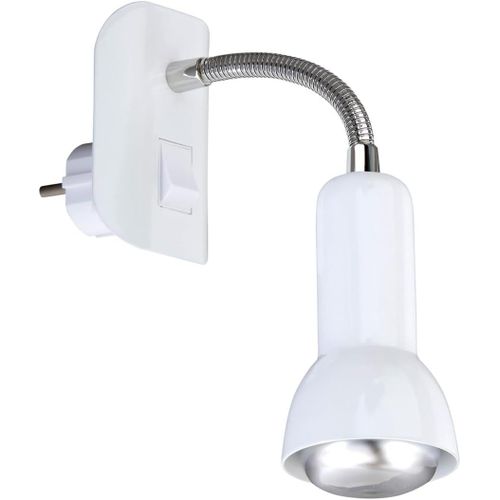 Lampe De Lecture Avec Douille E14,Interrupteur  Bascule,Orientable,Blanche,2739-016p