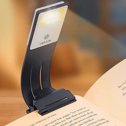 Lampe De Lecture Avec Marque-Page, Pince  Livre, Luminosit Infinie, Lumire Douce, ?illets Pratiques, Cble Usb Intgr, Recharge Facile. Pour Les Lecteurs Et