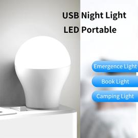 Lampe de lecture LED ronde avec prise USB, charge d'alimentation mobile,  petit livre, protection des yeux, ordinateur, veilleuse