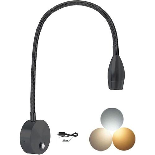 Lampe De Lecture Murale  Led - Lampe Murale Avec Interrupteur Tactile, Lampe Col De Cygne Flexible  Intensit Variable Pour Chambre  Coucher, Lampe De Lecture Pour Enfants  Intensit Variable Avec Pl
