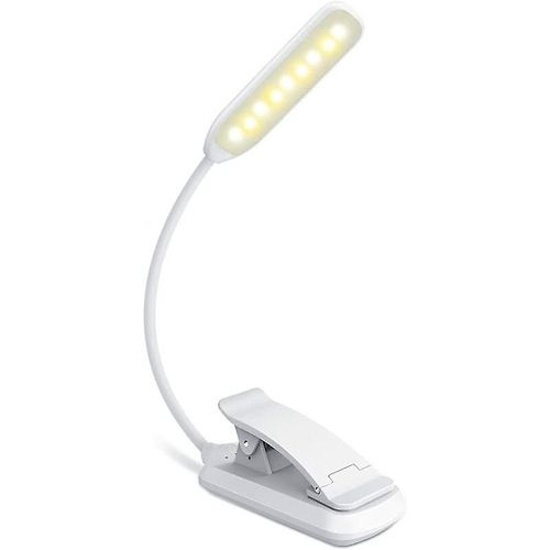 Lampe De Lecture Rechargeable  9 Led, 3 Modes De Luminosit (Blanc Froid/Jaune Chaud), Variateur D'intensit Pour Lire Au Lit, Pince  Livre