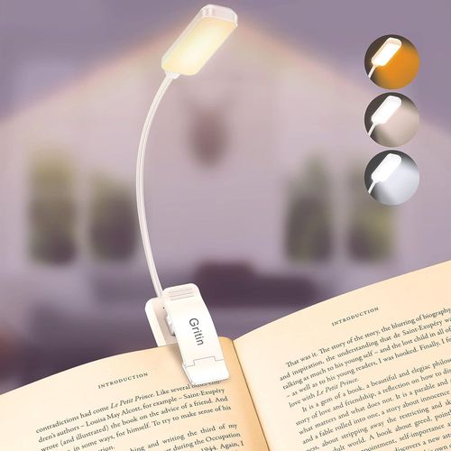 Lampe De Lecture Rechargeable, Liseuse Lampe Clip 9 Led, Gradation Progressive & 3 Modes De Couleur (Blanc Froid&Chaud)-Ouragan X
