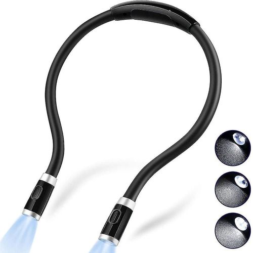 Lampe De Livre Led Rechargeable, Lampes De Lecture Neck Hug Pour Lire Au Lit, Mains Libres Super Flexibles, 3 Niveaux De Luminosit Rglables