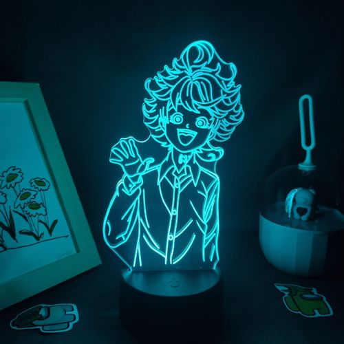 Lampe De Nuit 3d En Forme De Lave, Manga Le Pays-Uni Promis, Dessin Anim Emma, Rvb, Non, Cadeau Color Pour Dcoration De Table De Chambre  Coucher, Cadeau Pour Amis