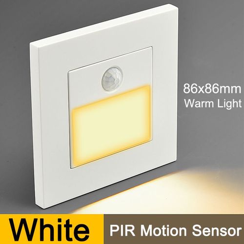 Lampe De Nuit Led Avec Capteur Intelligent, Applique Murale Encastre Avec Commande De Mouvement Pir, Pour Escalier, chelle, Chambre  Coucher, 180-240v