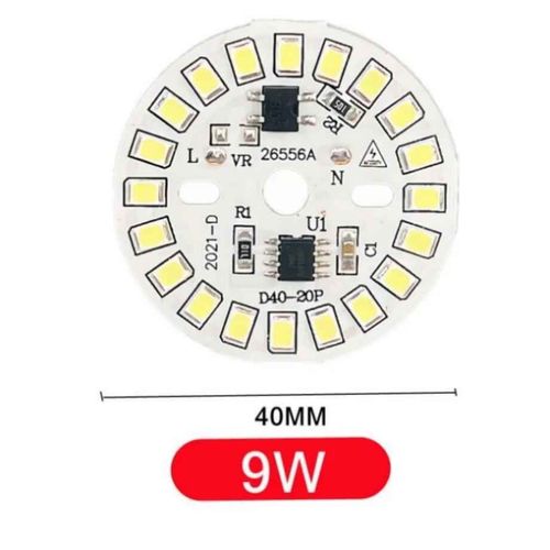 Lampe de patch d'ampoule LED,plaque SMD,technologie circulaire,source de lumire pour ampoule,AC 220V,puce LED,budgtaire Downlight - Type 9W-220V-Warm White