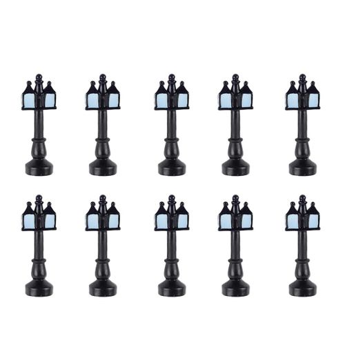 Lampe De Rue Double Carre, Modle De Btiment, Dcor De Table De Sable, 10 Pices