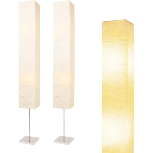 Lampe De Salon En Papier De 59 Pouces Avec Abat-Jour En Papier Blanc Et Base Chrome, Interrupteur  Pied Marche/Arrt- Idale Comme Lampe De Sol En Papier Pour Le Salon Et La Chambre  Coucher.[G721]