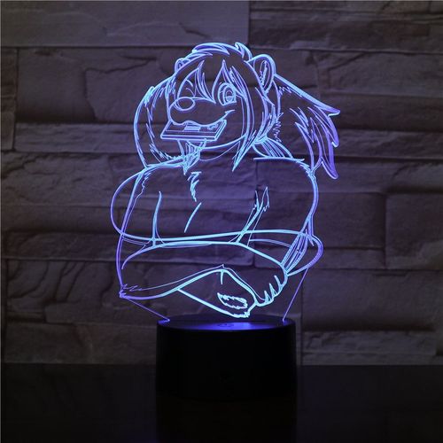 Lampe De Table  Led Avec Usb, 7 Couleurs, Vision 3d, Alien, Lumire En Forme D'toile, Roi Lion, Acrylique, Dcoration De Fte, Ampoule Led, Livraison Directe, 2412