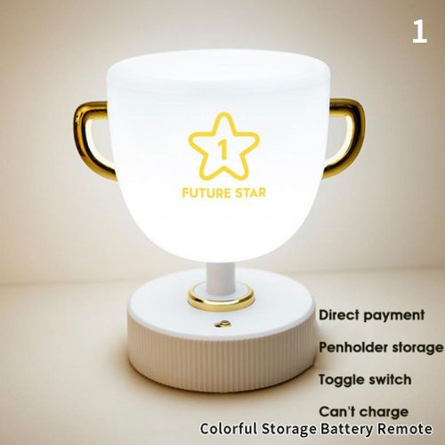 Lampe De Table Crative  Led Trophe, Veilleuse De Bureau, Protection Des Yeux, Apprentissage, Support Multifonction, Porte-Stylo