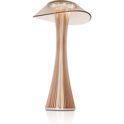 Lampe De Table Design Rechargeable Lampe  Poser Led Tactile - Dimmable Titane Lampe De Chevet Usb 3w Lampe De Bureau Sans Fil Avec Batterie Et A Or Rose