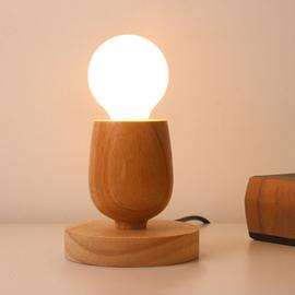 Lampe de Table en bois E27 Style rétro, support de veilleuse