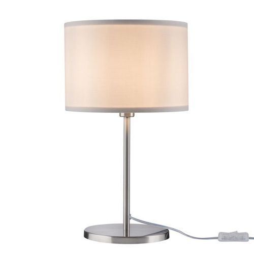 Lampe De Table Paulmann Tessa 40 W Intensit Variable, Avec Interrupteur Crme, Fer (Bross)