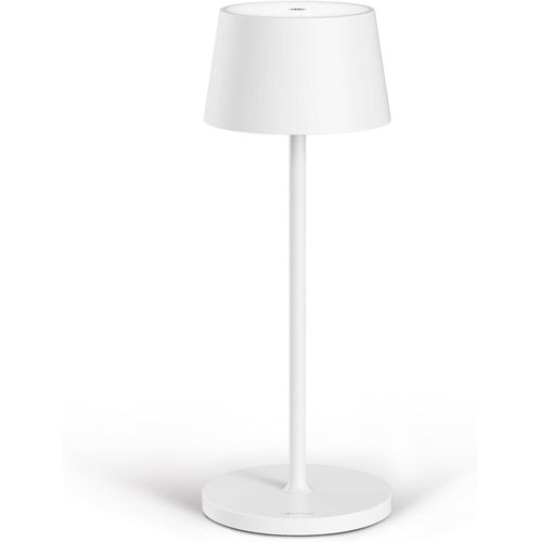 Lampe De Table Sans Fil - Lampe Bureau Led Rechargeable - Lampe  Poser Tactile - Connecteur Usb-C - Lampes Rechargeables Design Intrieures Et Extrieur - Blanc - 38 Cm