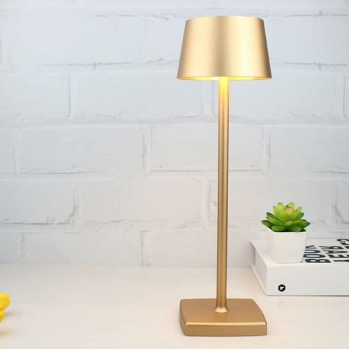 Lampe De Table Sans Fil, Lampe Sans Fil Rechargeable Dimmable 5200 Mah, Lampe Exterieur Etanche Ip54, Pour Interieur Exterieur Restaurant Buffet Bar Cafe, Dore Goodnice