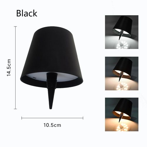 Lampe De Table Sans Fil Led,Base De Bouteille De Vin,Vases Rechargeables,Interrupteur Tactile,Lampe De Salle  Manger Pour Bar - Type 01black