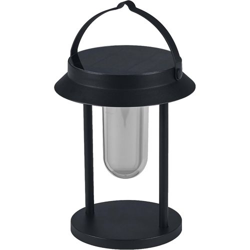 Lampe De Table Solaire D'extrieur Bluetooth Smart+, Blanc Chaud 3000k + Couleur, Utilisable Sans Alimentation, Jusqu' 5 H D'autonomie  100% De Lumire, Rechargeable, Protection Ip44, Noir