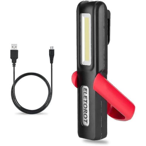 Lampe De Travail, Lampe Baladeuse Led Rechargeable Usb Aimantee, Cob Mecanique Lampe D'ins