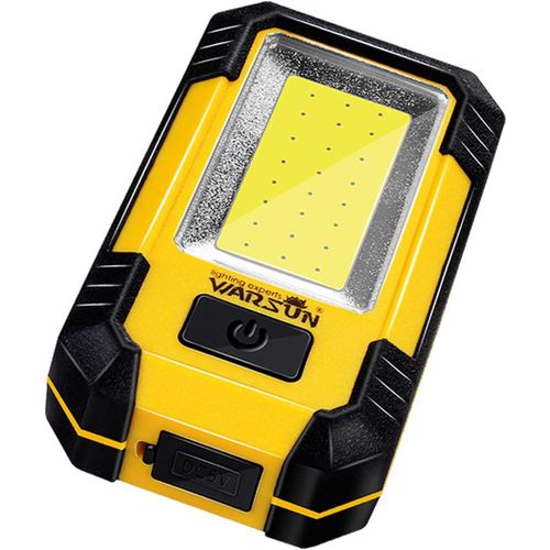 Lampe De Travail Led Rechargeable, Lumire Mcanique Magntique, Portable, Pour Camping-Car, Entretien, Lumire De Travail 30w 1200, Courant lev, Jaune Vif