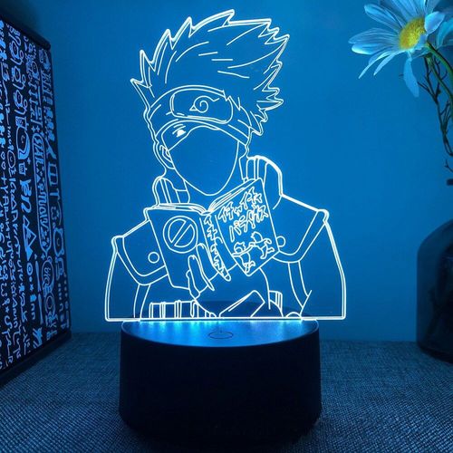 Lampe Led 3d Anime Naruto Uzumaki, Veilleuse Team 7, Sasuke Kakashi Hatake, Itachi Uchiha, Cadeau De Nol Pour Chambre D'enfants