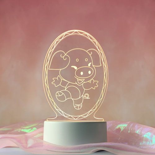 Lampe Led 3d En Acrylique, Animal Mignon, Veilleuse, Table De Nuit, Chambre  Coucher, Zodiaque Chinois, Alimentation De Bb, clairage Pour Enfants