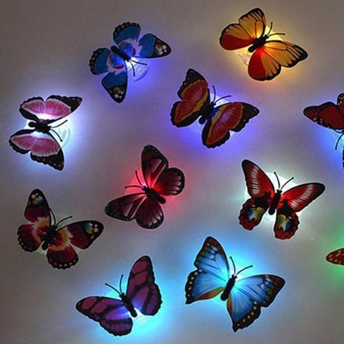 Lampe Led 3d En Forme De Papillon Pour Enfants, Luminaire Dcoratif Et Cratif, Lumire Murale Qui Change De Couleur, Idal Pour Un Salon
