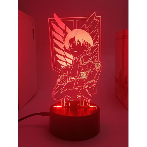 Lampe Led 3d L'attaque Des Titans Shingeki No Kyojin Levi Akerman, Luminaire Dcoratif D'intrieur, Idal Pour Une Chambre  Coucher