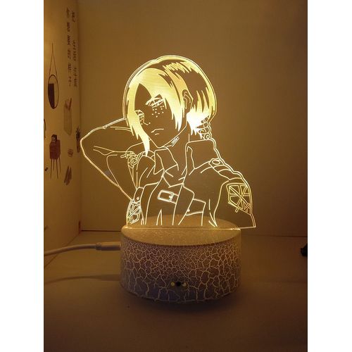Lampe Led 3d L'attaque Des Titans Shingeki No Kyojin Ymir, Veilleuse Pour Chambre  Coucher, Anime, Figurine D'action