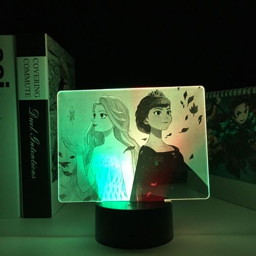 Lampe Led  L'effigie Des Personnages Du Dessin Anim, Luminaire Dcoratif D'intrieur, Design Princesse, Deux Tons, Idal Pour Une Chambre D'enfant, Cadeau D'anniversaire, 16 Couleurs