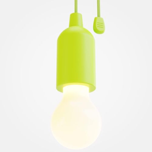 Lampe Led  Piles Vert-Pull Light 1 W Avec Interrupteur  Tirette Et Piles-Lampe Led Sans Fil Blanc Chaud-Lumire Mobile Idale Pour Le Jardin,La Tente,La Garde-Robe,Les Ftes