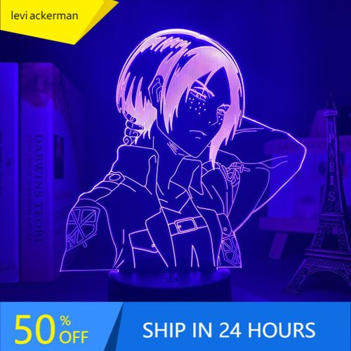 Lampe Led En Acrylique 3d Ymir L'attaque Des Titans, Luminaire Dcoratif D'intrieur, Veilleuse, Cadeau Idal Pour Une Chambre D'enfant