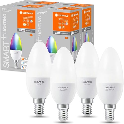 Lampe Led Intelligente Avec Technologie Wifi, Douille E14, Dimmable, Couleur De La Lumire Variable (2700-6500k), Couleurs Rvb Modifiables, Remplacement 40w, Bougie Smart+ Wifi, Pa[Amp744704]