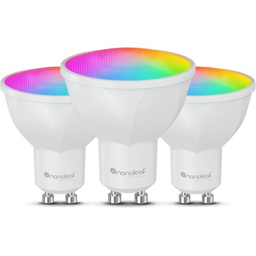 Lampe Led Intelligente Gu10 Mate 3 Ampoules Rgbcw  Intensit Variable, Synchronisation De L'cran, 16 Millions De Couleurs, 400 Lumens, Application Wifi/Commande Vocale (Al[Amp748271]
