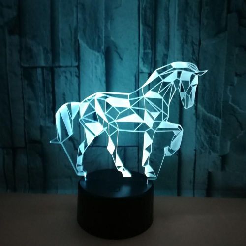 Lampe Led Plug-And-Play 3d En Forme De Cheval, Luminaire Dcoratif D'intrieur, Idal Pour Un Bureau Ou Comme Cadeau