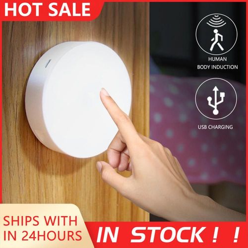 Lampe Led Sans Fil  Induction Corporelle, Rechargeable, Pour Couloir, Garde-Robe, Chambre  Coucher, Veilleuse