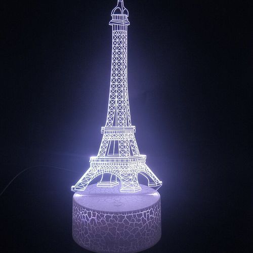 Lampe Led Tour Eiffel 3d Avec Capteur Tactile, Luminaire Dcoratif D'intrieur, Idal Pour Une Chambre  Coucher Ou Comme Cadeau D'anniversaire