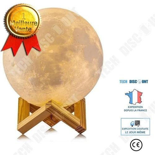 Lampe Lune Lunaire 3d Espace 20cm Veilleuse Rechargeable Touch Swift Tactile Plusieurs Couleurs Changement Touche Dco Chambre Salon