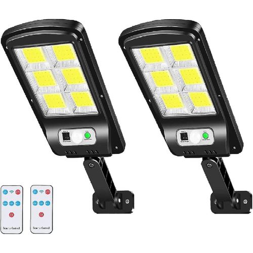 Lampe Solaire D'extrieur, 6 000 Lm, Led, Projecteur, Dtecteur De Mouvement, 3 Modes, tanche Ip67, Pour Jardin (2 Pices)