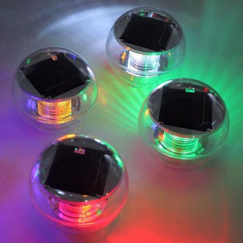Lampe Solaire Flottante  Led Colore, Impermable, Rvb, Pour Piscine, Fontaine, Veilleuse Sous-Marine, Dcoration De Fte De Jardin